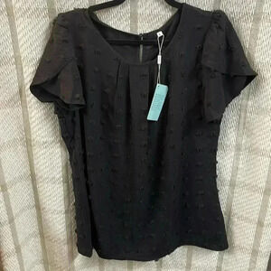 WIHOLI Women’s Black Blouse NWT